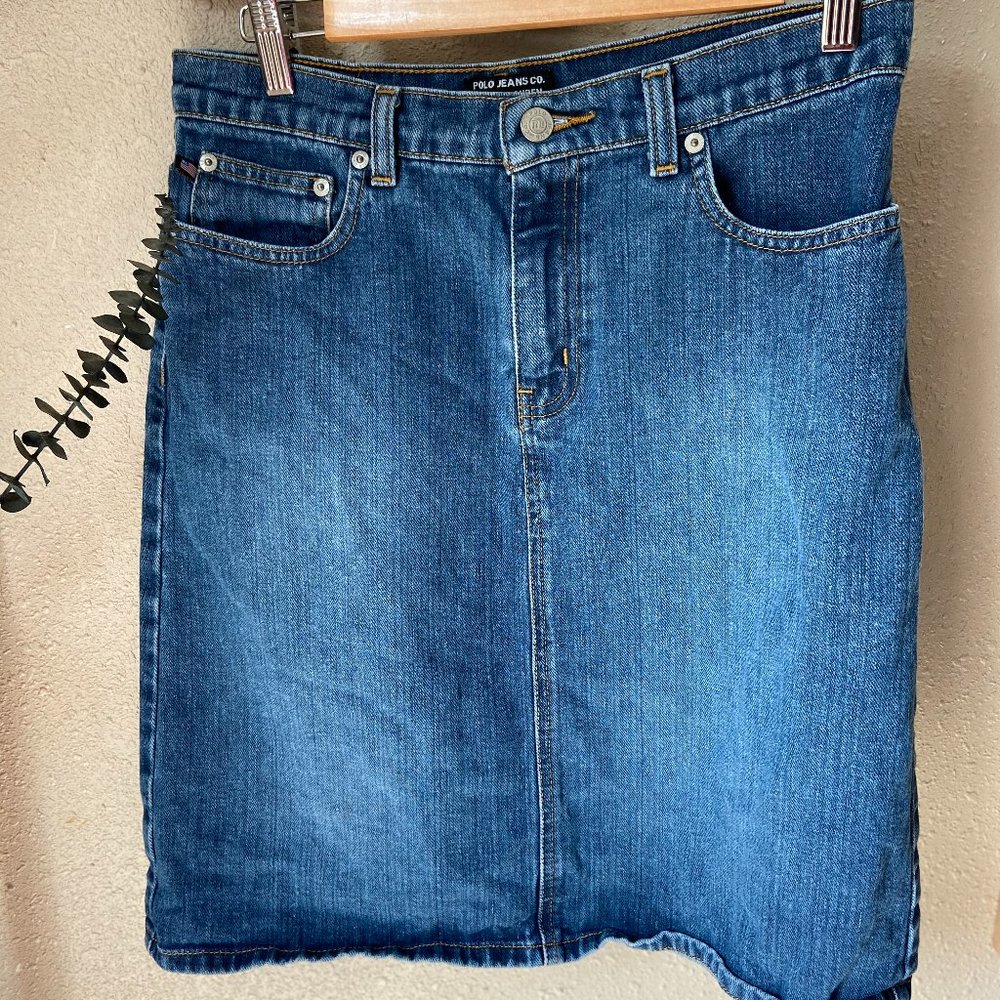 Ralph Lauren Indigo Pencil Skirt